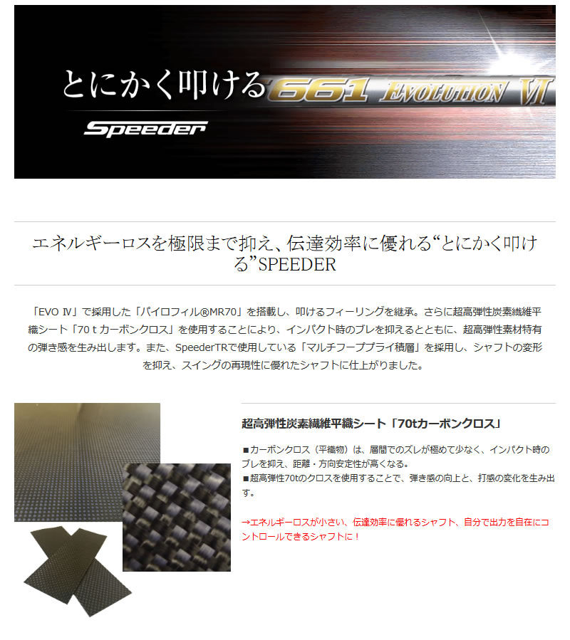 スリクソン スリーブ付きシャフト Fujikura フジクラ Speeder 