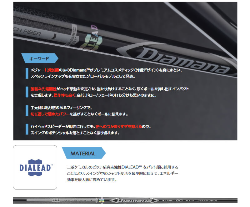 Diamana D-limited 6-S Taylormadeスリーブ
