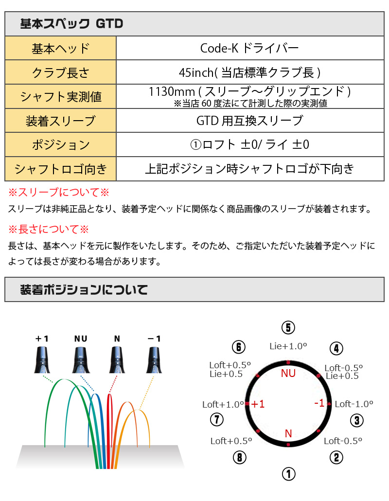 GTD用互換 スリーブ付きシャフト Fujikura フジクラ SPEEDER NX GREEN