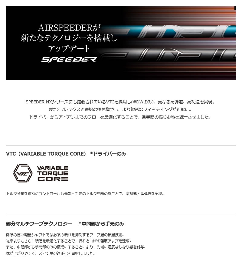 Fujikura PING G425-MAX・G425・G410 対応スリーブ付シャフト Speeder NX 50 S 45.25インチ (IOMI - 3